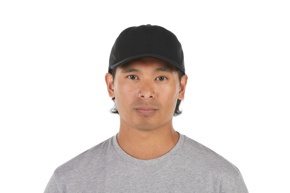recycled-poly-dad-hat-m8 WebPDP-HAT004002_Recycled_Poly_Dad_Hat_Black_Studio_Harper_Studios_0723_Front__HAT004002OS.jpg